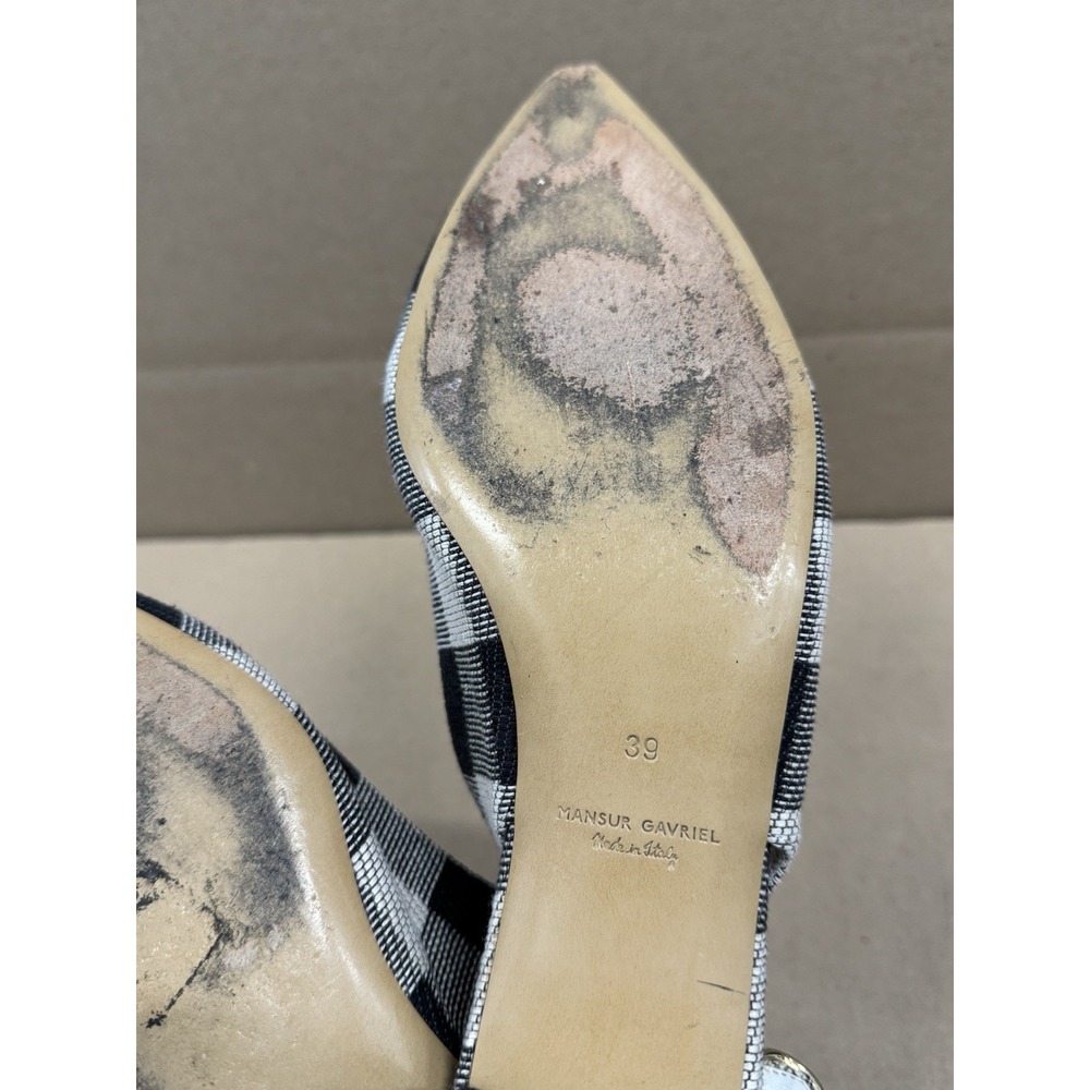 Mansur Gavriel Slingback Heels Black & White size 39 - Picture 11 of 11